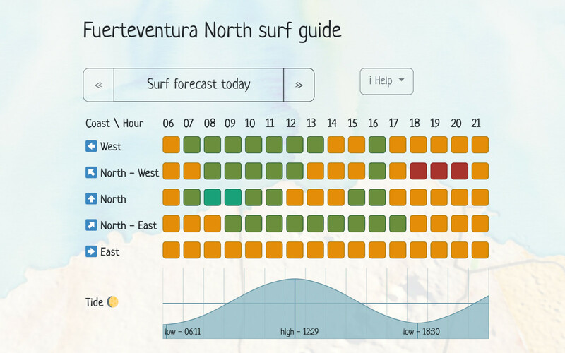 Screenshot of Gonna.surf's summary surf forecast